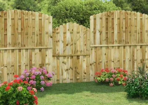 Poartă de grădină, 100 x 150 cm, lemn de pin tratat - 1/5