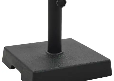 Suport umbrelă de soare, negru, 8 kg, polirășină, pătrat - 1/5