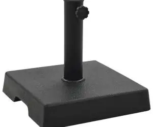 vidaXL Suport umbrelă de soare, negru, 8 kg, polirășină, pătrat