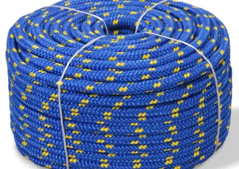 Frânghie marinărească din polipropilenă, albastru, 50 m, 18 mm
