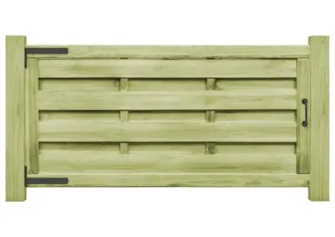 Porți de grădină 2 buc. verde 150x75 cm lemn de pin tratat - 2/5