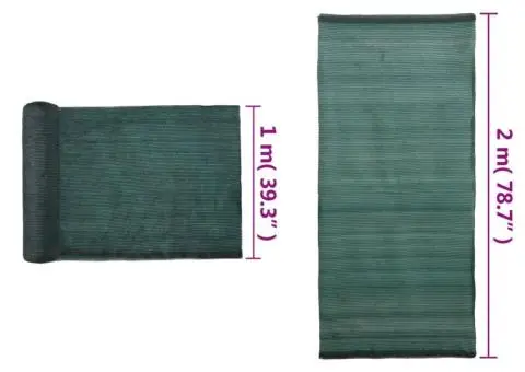 Plasă protecție vizuală, verde, 2x10 m, HDPE - 5/5