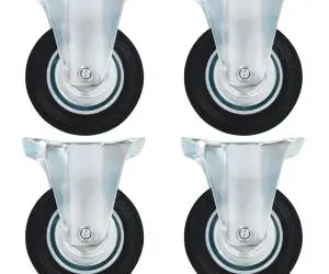 vidaXL Roți fixe, 4 buc., 100 mm