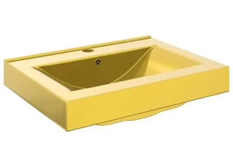 Chiuvetă cu preaplin, auriu, 60x46x16 cm, ceramică - 2/5