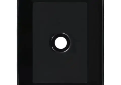 Chiuvetă de baie, negru, 40 x 30 x 13 cm, ceramică - 3/5
