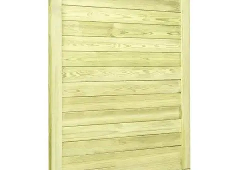Poartă de grădină, 125 x 100 cm, lemn de pin tratat - 4/5