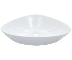 vidaXL Chiuvetă de baie, alb, 58,5 x 39 x 14 cm, ceramică