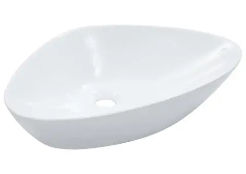 Chiuvetă de baie, alb, 58,5 x 39 x 14 cm, ceramică - 2/5