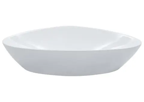 Chiuvetă de baie, alb, 58,5 x 39 x 14 cm, ceramică - 3/5