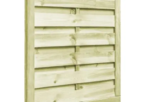 Poartă de grădină, verde, 100 x 100 cm, lemn de pin tratat - 3/5