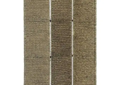 Paravan cameră cu 3 panouri, maro, 116 x 160 cm, zambilă de apă - 1/5