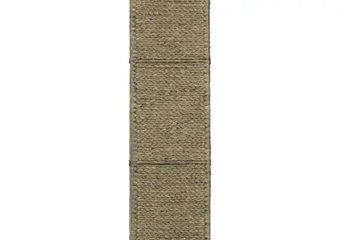 Paravan cameră cu 3 panouri, maro, 116 x 160 cm, zambilă de apă - 4/5