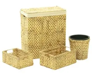 vidaXL Set accesorii de baie, 4 piese, zambilă de apă