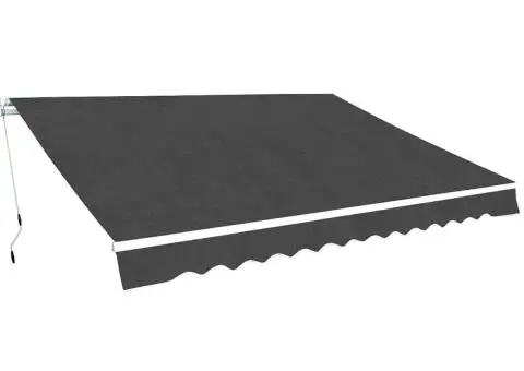 Copertină pliabilă cu acționare manuală, 450 cm, antracit - 1/5