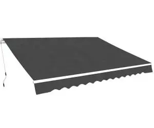 vidaXL Copertină pliabilă cu acționare manuală, 450 cm, antracit