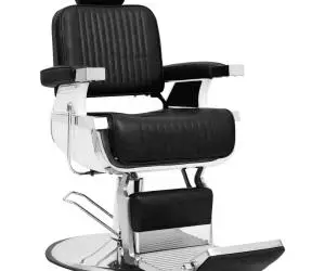 vidaXL Scaun frizer, negru, 68 x 69 x 116 cm, piele ecologică