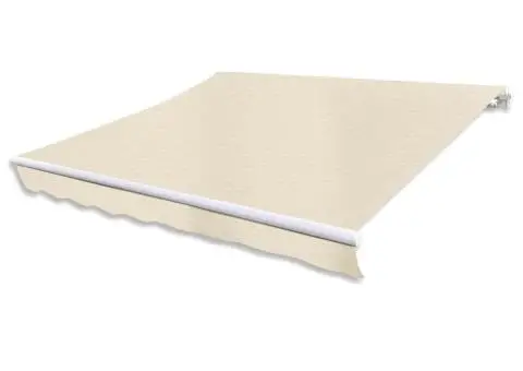 Copertină pliabilă motorizată, 400 cm, crem - 1/4