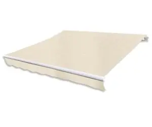 vidaXL Copertină pliabilă motorizată, 400 cm, crem