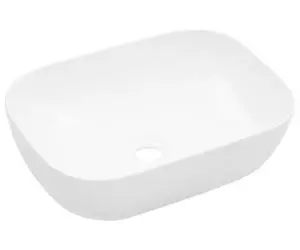 vidaXL Chiuvetă de baie, alb, 45,5 x 32 x 13 cm, ceramică