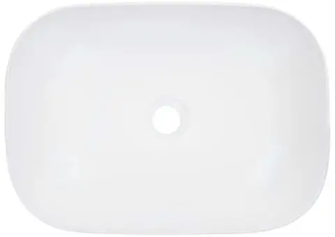 Chiuvetă de baie, alb, 45,5 x 32 x 13 cm, ceramică - 4/5