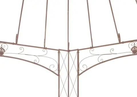 Pavilion de grădină, maro antichizat, 4 m, fier - 4/5