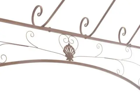 Pavilion de grădină, maro antichizat, 4 m, fier - 5/5