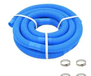 vidaXL Furtun de piscină cu cleme, albastru, 38 mm, 6 m