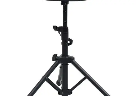 Taburet reglabil pentru tobe, negru, rotund - 1/5