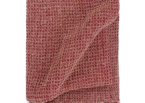 Pătură decorativă, vișiniu, 160 x 210 cm, bumbac - 1/5