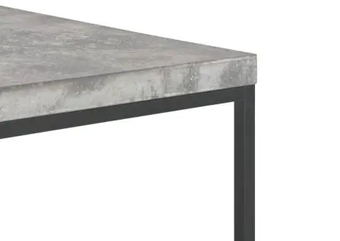 Măsuță de cafea, 75 x 75 x 38 cm, aspect de beton - 4/5