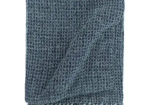 Pătură decorativă, albastru indigo, 220 x 250 cm, bumbac - 1/5