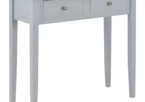 Masă consolă de toaletă, gri, 79 x 30 x 74 cm, lemn - 1/5