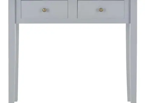 Masă consolă de toaletă, gri, 79 x 30 x 74 cm, lemn - 3/5