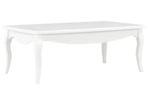 Măsuță de cafea, alb, 110x60x40 cm, lemn masiv de pin - 1/5