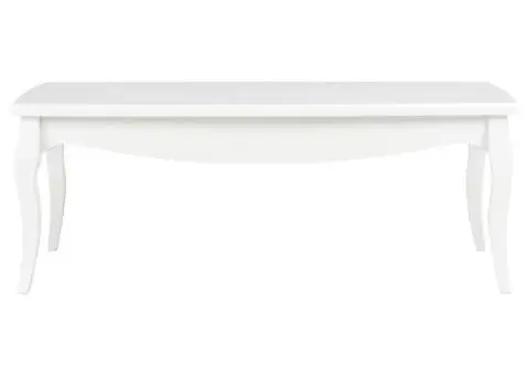 Măsuță de cafea, alb, 110x60x40 cm, lemn masiv de pin - 2/5