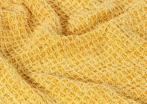 Pătură decorativă, galben muștar, 125 x 150 cm, bumbac - 5/5