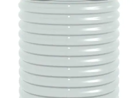 Strat înălțat de grădină, argintiu 160x80x81cm oțel galvanizat - 5/5