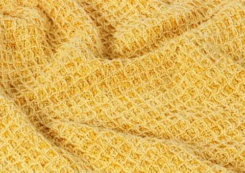 Pătură decorativă, galben muștar, 220 x 250 cm, bumbac - 5/5