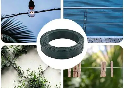 Fir tensionare pentru gard 250 m 2,3/3,8 mm verde închis, oțel - 1/5