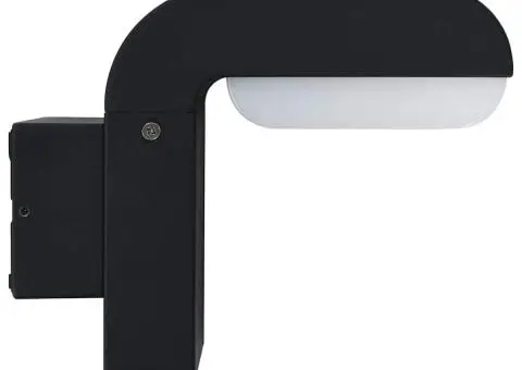 Lampă de perete cu LED de exterior, negru, 9 W, oval - 3/5