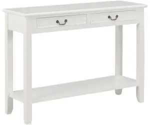 vidaXL Masă consolă, alb, 110 x 35 x 80 cm, lemn