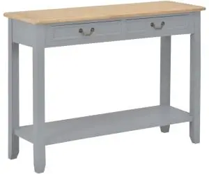 vidaXL Masă consolă, gri, 110 x 35 x 80 cm, lemn