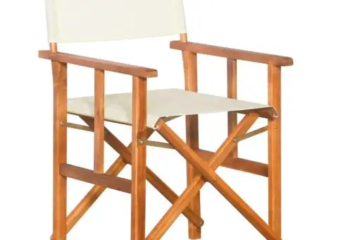 Scaun de regizor, lemn masiv de acacia - 1/5