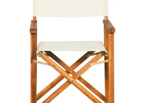 Scaun de regizor, lemn masiv de acacia - 2/5