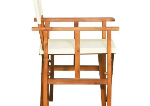 Scaun de regizor, lemn masiv de acacia - 4/5