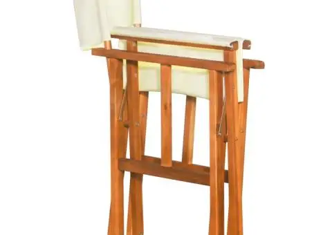 Scaun de regizor, lemn masiv de acacia - 5/5