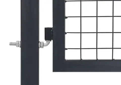 Poartă de grădină cu stâlpi, antracit, 350 x 120 cm, oțel - 5/5