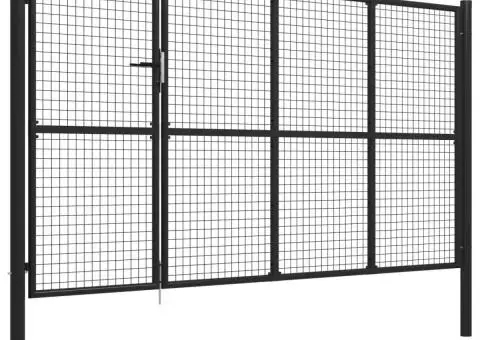 Poartă de grădină, antracit, 350 x 150 cm, oțel - 2/5