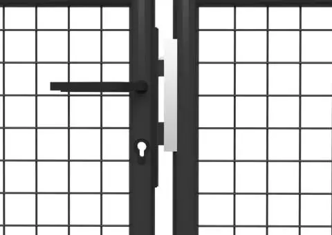 Poartă de grădină, antracit, 350 x 150 cm, oțel - 3/5