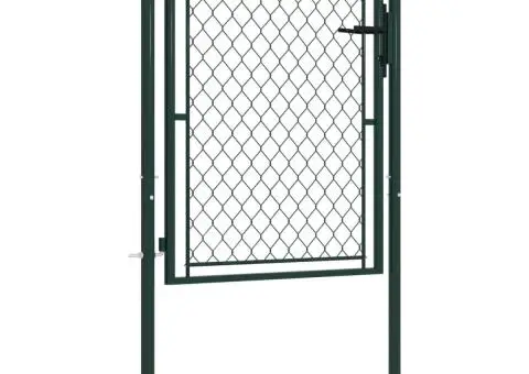 Poartă de grădină, verde, 100 x 75 cm, oțel - 2/4